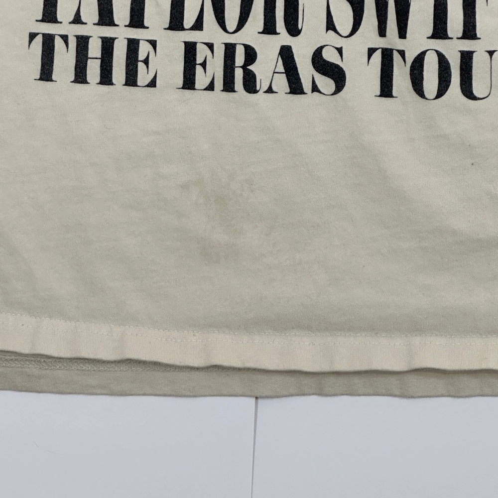Taylor Swift The Eras Tour T-Shirt XXL Cream Beige Official Merch Double Sided - Picture 6 of 12